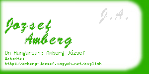 jozsef amberg business card